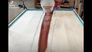 wow ging fast schief!!!??. #epoxy #epoxytable