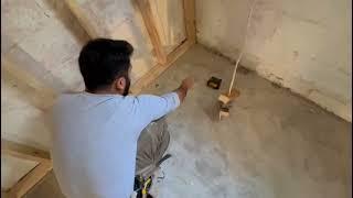 Quick and easy tip to square your basement wall framing