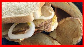 Making A Fried Potato Sandwich, Texas Style BBQ and Cuisine