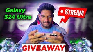 FreeFire Live Giveaway On My #Galaxys24 Ultra #Playgalaxy | Telugu Pros Live | Free Diamonds Giveway