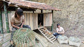 Techniques Of weaving chicken Cages with Bamboo. Raising Chickens In Wooden House - My Free Life