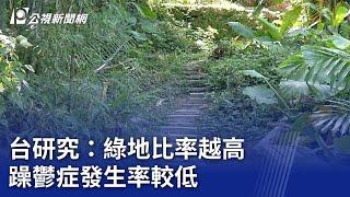 台研究：綠地比率越高 躁鬱症發生率較低｜20230818 公視晚間新聞