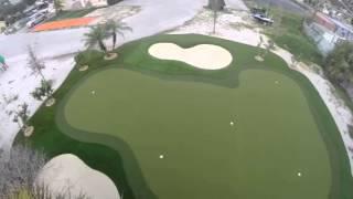 Drone footage of Synthetic Turf International's display putting green