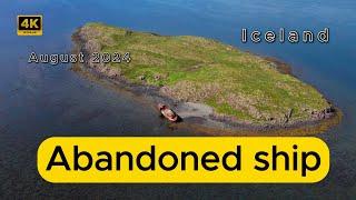 A shipwreck off the northwest coast of Iceland. Abandoned ship.