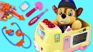 Paw Patrol Chase Needs Toy Ambulance for a Doctor Checkup!