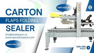 WIN-WIN PACK Semi-Automatic Flaps Folding Carton Sealer for Small Boxes/Adjustable to Carton Sizes