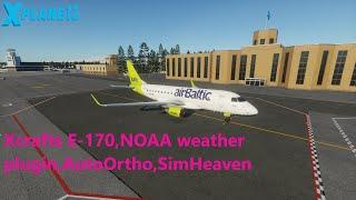 XP12.1.3b3 Xcrafts E-170 flying to a freeware Tbilisi, Georgia airport