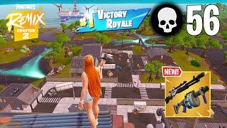 56 Elimination Solo Vs Squads Wins Gameplay (Fortnite Chapter 2 Remix PS4 Controller)