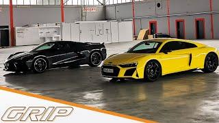 Hecktriebler-King : Audi R8 V10 RWD vs. Corvette C8 Stingray I GRIP