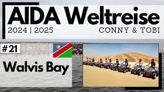 AIDA Weltreise 2024/2025 | VLOG 21 | Walvis Bay | Namibia | Mit dem Quad durch die Namib-Wüste