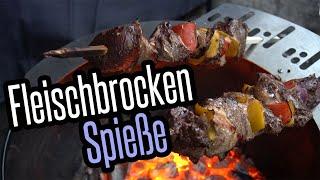 Fleischbrocken Spieße vom Kugelgrill - Ideal zum Grillen mit Freunden - Grillen & BBQ für jedermann