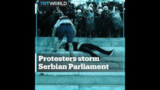 Anti-lockdown protesters storm Serbian Parliament