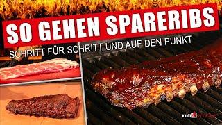 Spareribs vom Gasgrill | einfache Schritt für Schritt Anleitung mit Rezept [PDF]