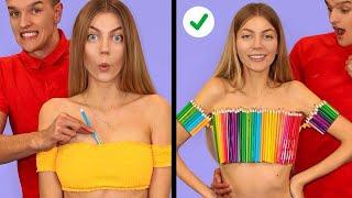 DIY School Supplies & Fashion Hacks! Cool Fashion & Clothes Life Hacks Ideas by Mariana ZD