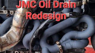 JMC single turbo Oil Drain Upgraded Redesign