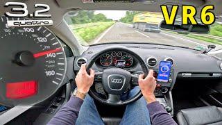 AUDI A3 3.2 VR6 230KMH on UNLIMITED AUTOBAHN