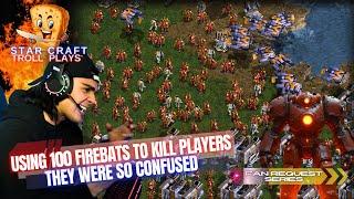 StarCraft Troll Plays  |  Using 100 Firebats To Kill Players #4 |  How To Gameplay