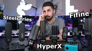 İŞ/OYUN/YAYIN İÇİN HANGİ MİKROFON ALINIR? "HyperX vs Fifine vs Steelseries / 9 MİKROFON KIYASLAMASI"