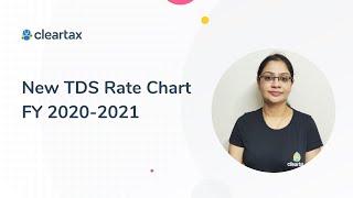 TDS rates FY 2020-21 | New TDS Rate Chart | Threshold Limit | Relaxation | Residents & Non Residents