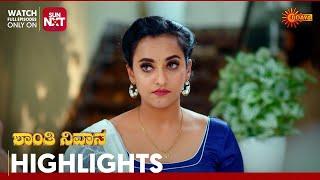 Shanthi Nivasa - Highlights | Full EP free on Sun NXT | 01Jan 2025 | Udaya TV