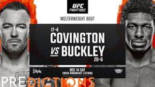 UFC FIGHT NIGHT COVINGTON VS BUCKLEY PREDICTIONS