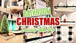 Christmas Small Bathroom Decorate with me | Cozy Holiday Bathroom | Budget Holiday Inspiration