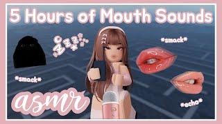 ꒰ Roblox ASMR  ꒱ FIVE HOURS Of Echoed & Layered Mouth Sounds  𝜗𝜚 ˎˊ˗