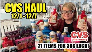 CVS HAUL (12/1 - 12/7) | *** 21 Items for 36¢ each!!!