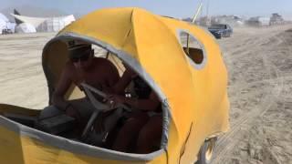 Dessa driving the Life Erotica Art Car @ Burning Man 2012 part1