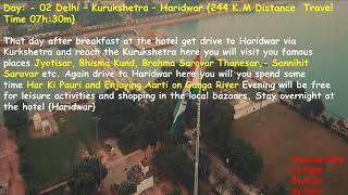 Virtual Details Travel Itinerary  Delhi Kurukshetra Haridwar Rishikesh 5Days Virtual Short TourTrip