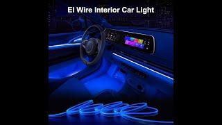 Car Dashboard Ice blue Light EL Wire Full Review 2024 | USB Port |