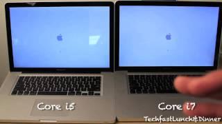 15 " 2.4 GHz Core i5 vs 2.66 GHz Core i7 MacBook Pro Boot Up Showdown!