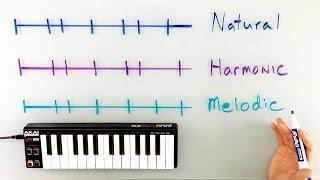 Minor Scales - Natural, Harmonic, and Melodic