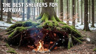 BUILDING THE BEST PRIMITIVE SHELTERS FOR SURVIVAL. BUSHCRAFT IN THE WILD.THE FULL MOVIE. ASMR