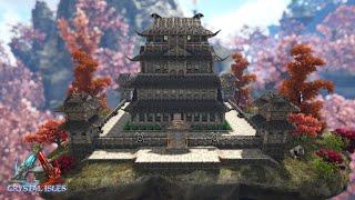 I built A Japanese Castle On A Floating Island | Speed Build - ARK Survival Evolved