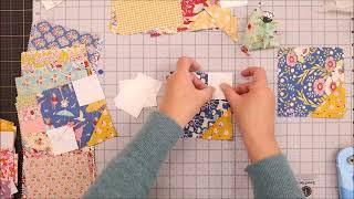 Flower Quilt Block using charm squares