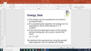 Energy stored in capacitors