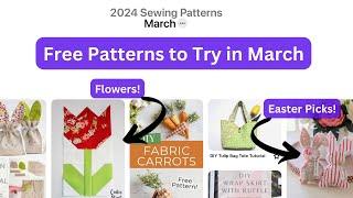 Free Sewing Patterns for March! Sewing Inspiration for 2024 | Free Sewing Pattern Haul