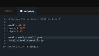 Codecademy Python Lessons- Tip Calculator
