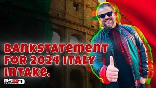 Bank Statement for Italy Student Visa in 2024