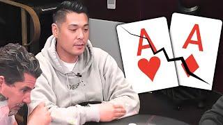 ACES Get Cracked With a FULL HOUSE at LIVE Cash Game