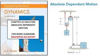 Absolute Dependent Motion | Engineering Dynamics | Hibbeler 14th Edition |  Engineers Academy