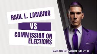 Lambino vs COMELEC | Case Digest | Law School Philippines