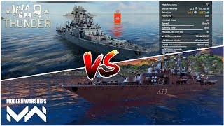 War Thunder Mobile Pr1155 (basisty) vs Modern Warships RF Admiral Basisty back to back gameplay