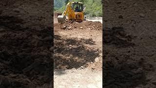 building road cutting #jcb bekho loader work#