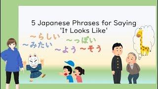 5 Japanese Phrases for Saying "It looks like" #japaneselanguage