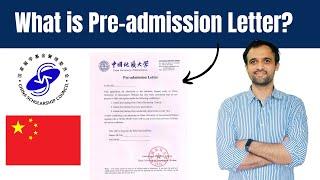 What is Pre-Admission Letter for China | Study in China 2025