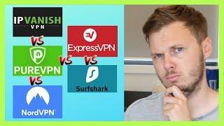 NordVPN Vs ExpressVPN Vs IPVanish Vs Surfshark Vs PureVPN VPN Review  WHO WINS BEST VPN 2024...