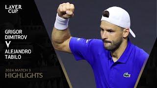 Grigor Dimitrov v Alejandro Tabilo Highlights | Laver Cup 2024 Match 3