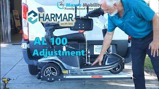 Harmar AL 100 Adjustment to Fit Scooter Explanation